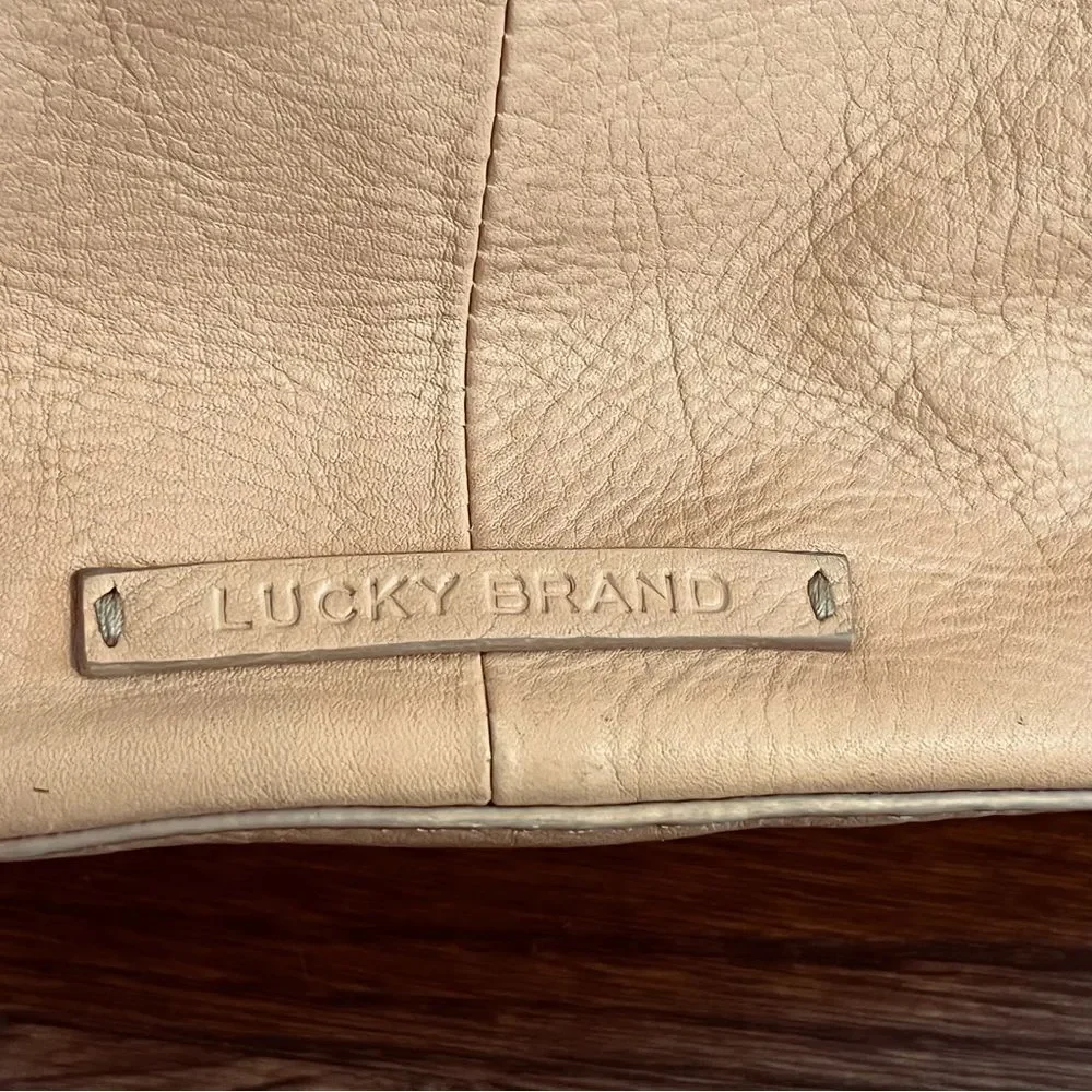 Lucky Brand Light Tan Leather Crossbody Bag - Picture 9 of 13